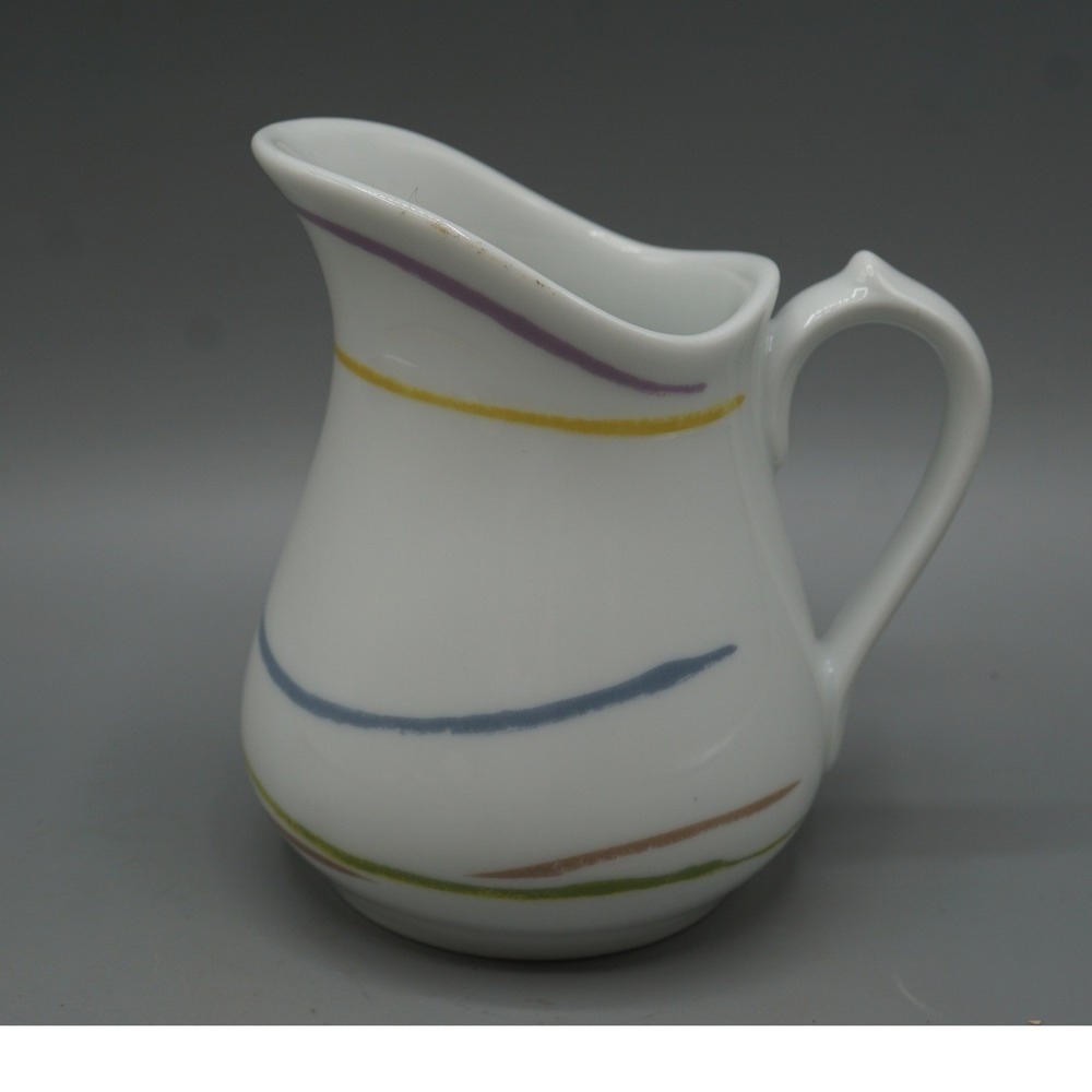 Bernardaud Limoges France Creamer Pitcher French Accent Bonjour Bonsoir Retired